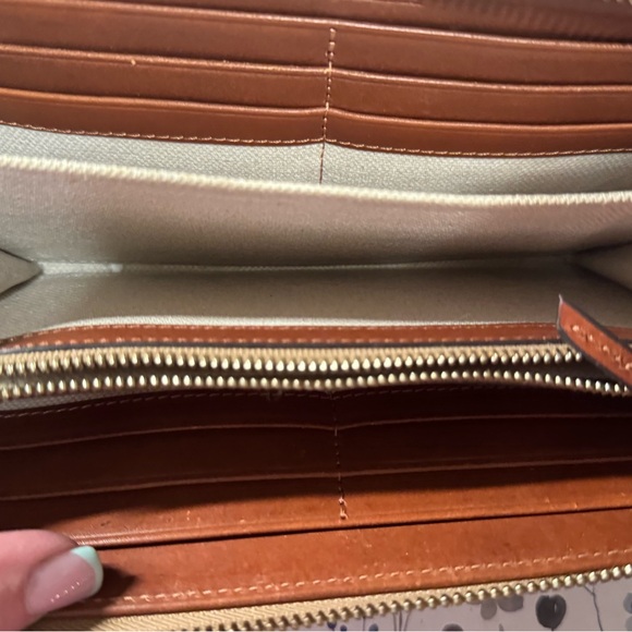 Dooney & Bourke Brown and Gold Wallet - Picture 5 of 6